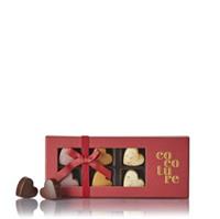 8 Fyldte chokoladehjerter fra Cocoture i rød æske 72 g